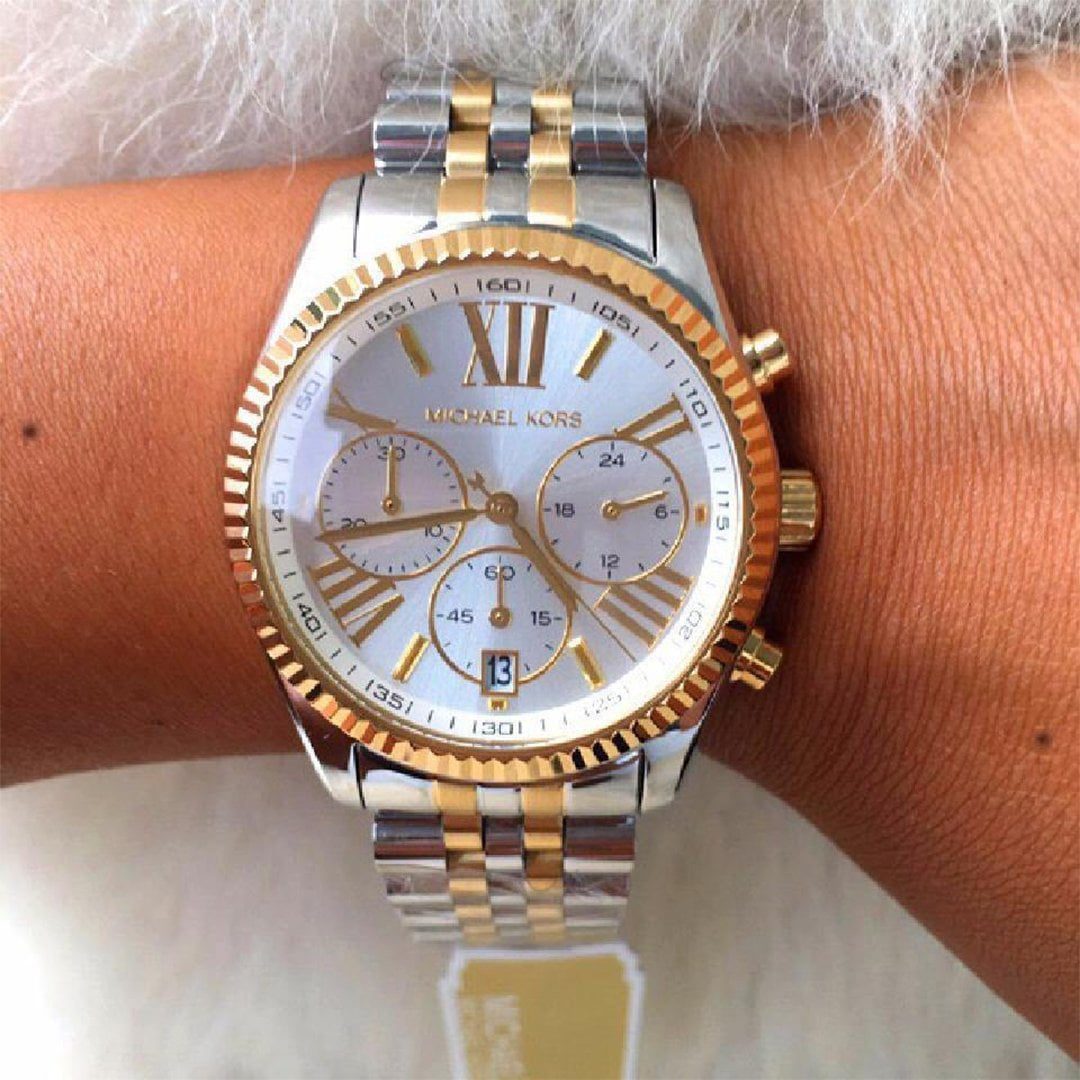 Montre Michael Kors Lexington MK5955 Bicolore Argenté Doré